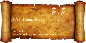 Pál Pompónia névjegykártya